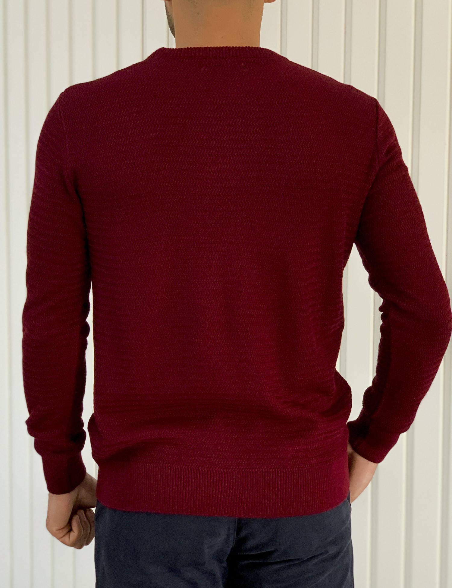 Darious ανδρικό μπορντό πλεκτό πουλόβερ 23142 φωτογραφία